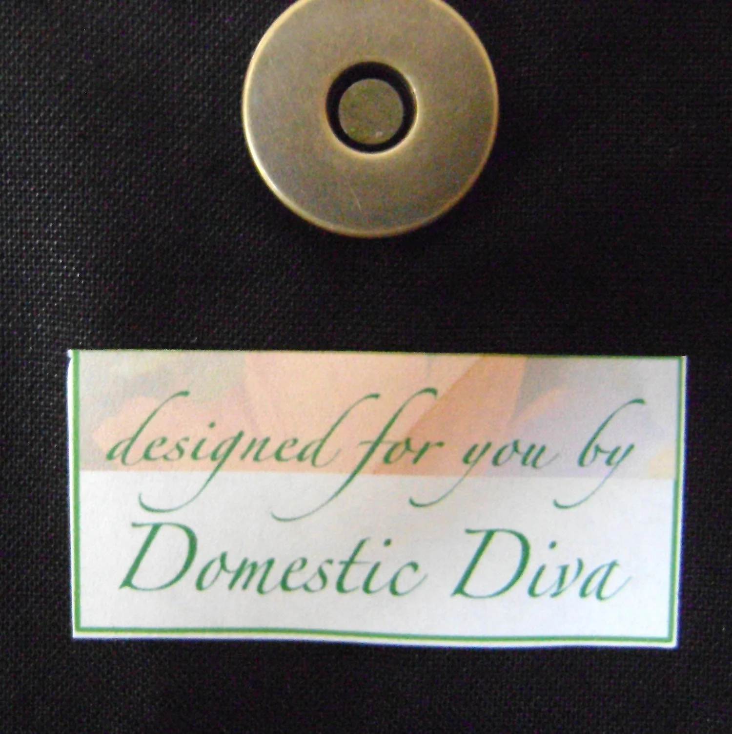 step 5 - If you will be attaching a magnetic clasp or a fabric label to the yokes, it should be done now.