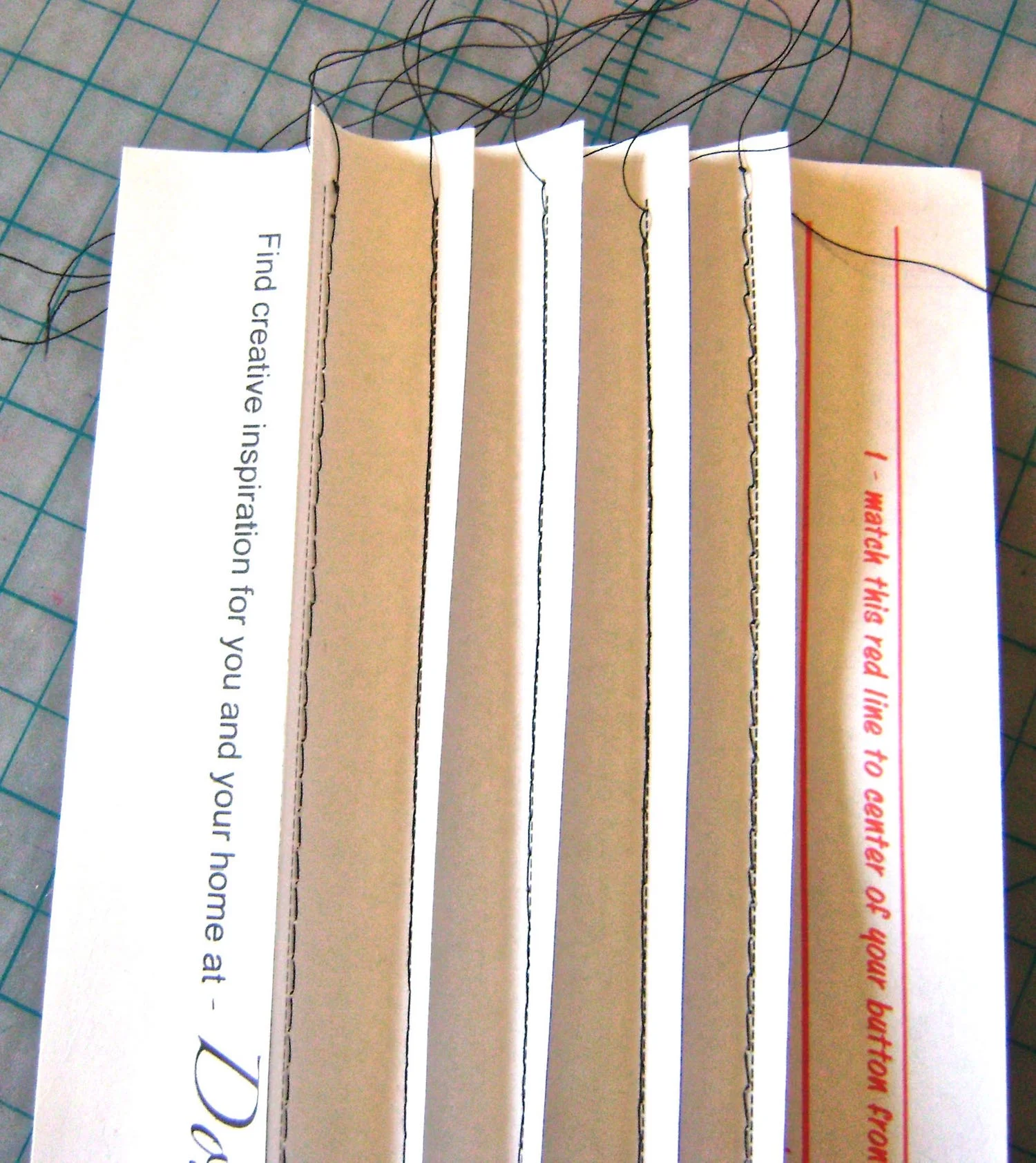 step 3 - Once the templates are joined, create sharp creases on all solid black lines, then sew on the dotted lines to create pleats with a machine basting stitch. Fold all pleats flat and to the left.