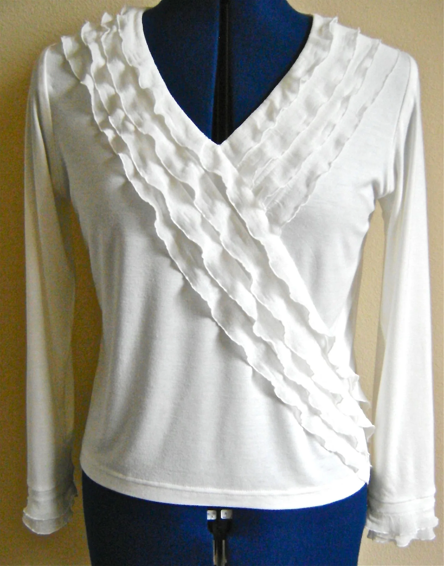 1/4" pleats spaced 1/2" apart