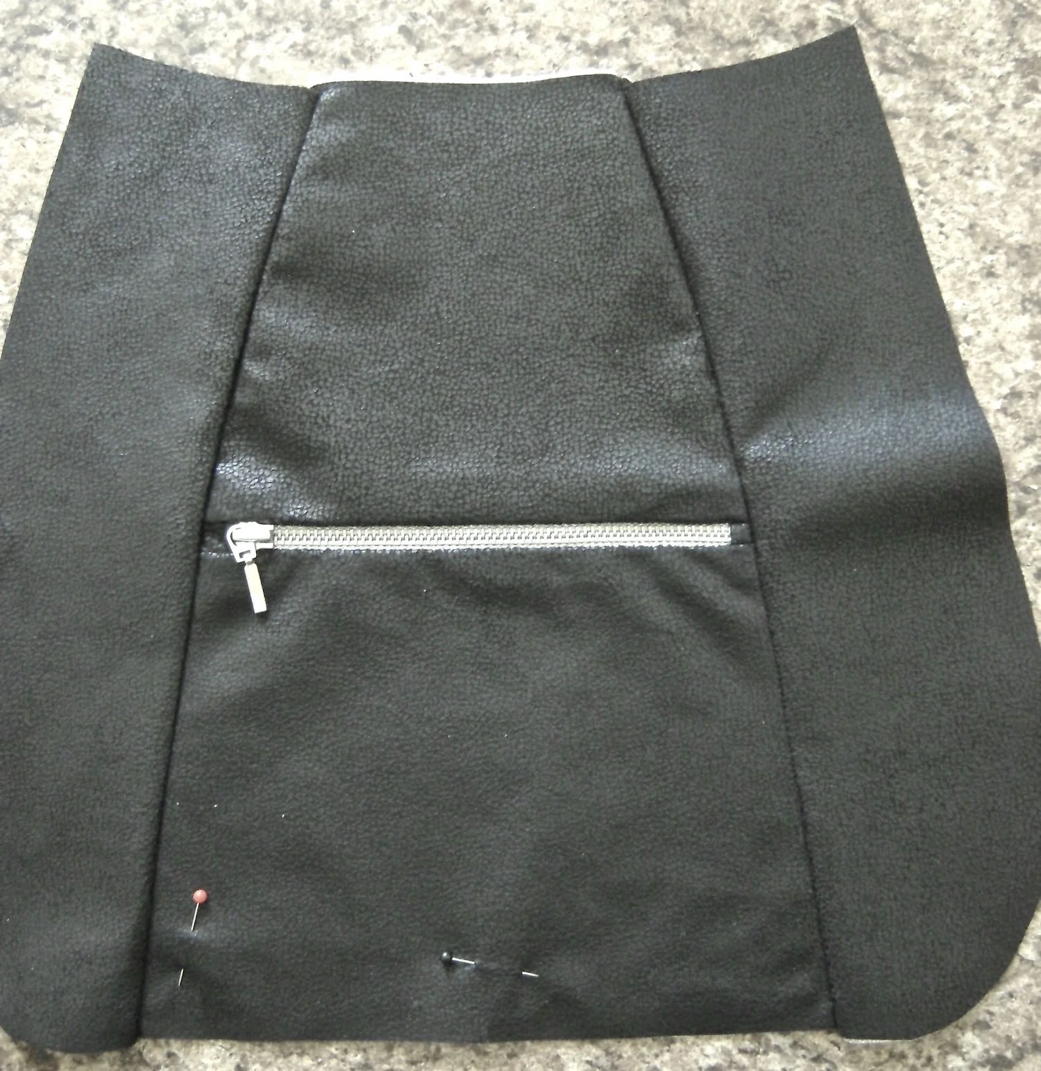 step 18 - Sew the “C” pieces to the center back purse.