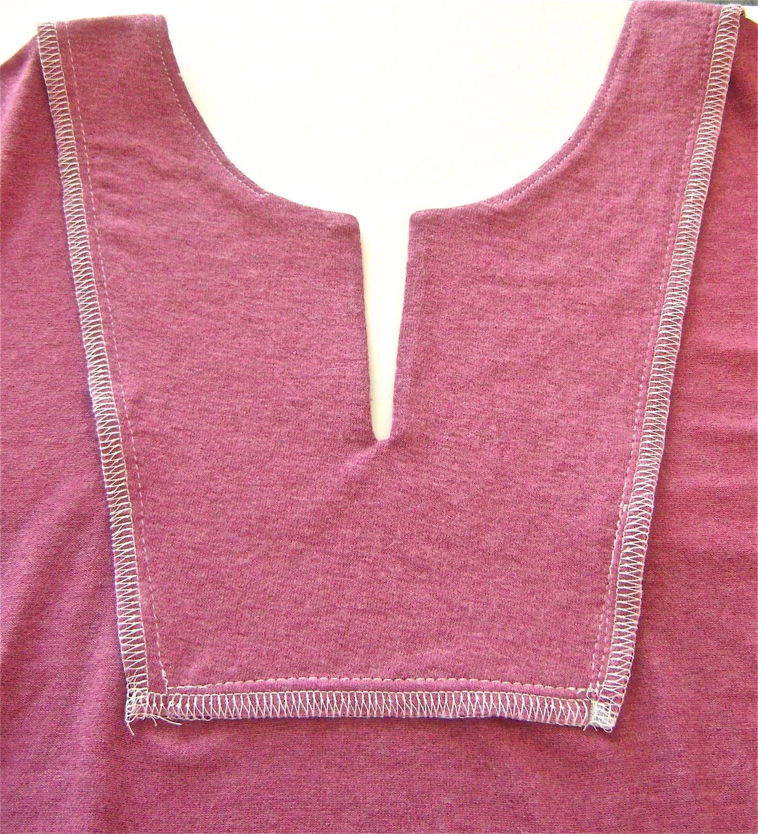 step 14 - Serge the seam allowances to trim them and prevent them from raveling.
