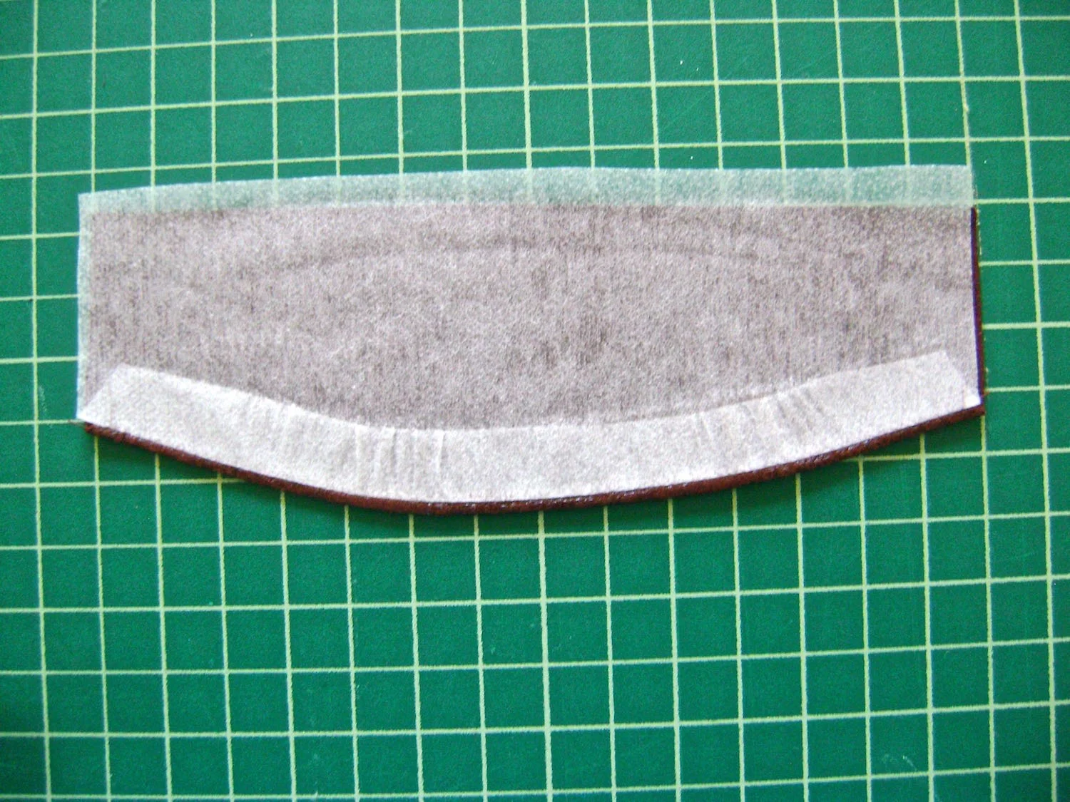 step 3 - Trim the seam. Turn the two pieces wrong sides together and fuse.