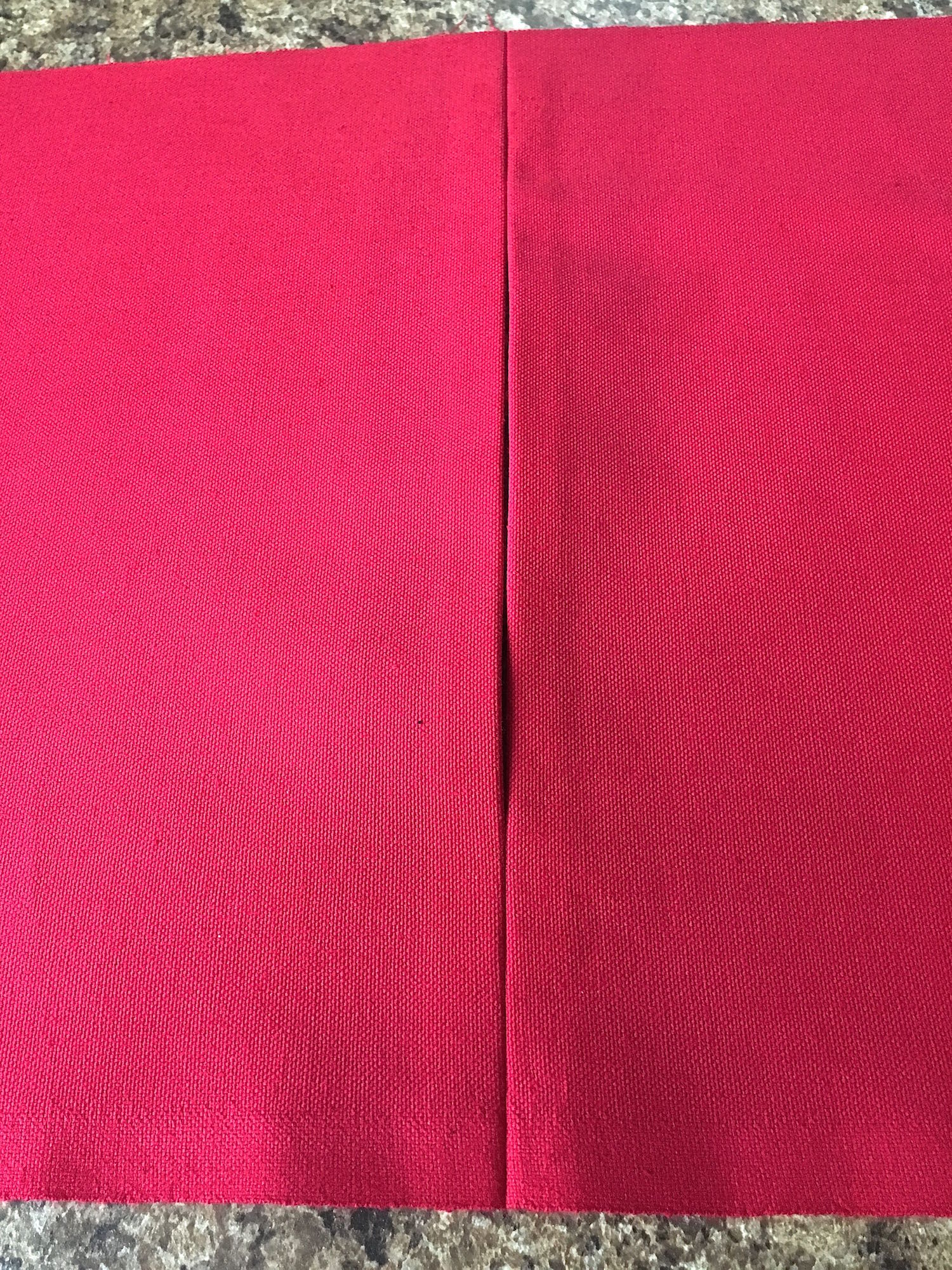 step 10 - Press the seam open. Remove the basting stitch.