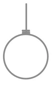 step 1 - Create a half inch circle with 18 gauge wire by wrapping it around a cylinder. Twist and trim the wires so one is wrapped around the other. The remaining tail should be 1” long. 