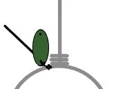 step 4 - Move the bead close to the circle. Twist the bead twice to wrap the wire. 