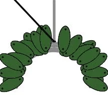 step 8 - Wrap the wire around the vertical center tail twice.