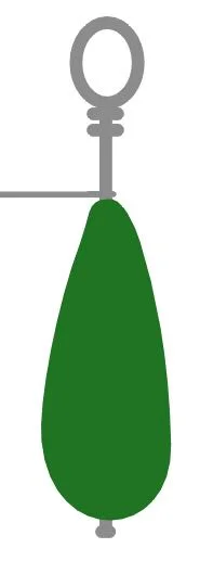 step 3 - Cut a piece of 26 gauge wire to measure approximately 14”. Wrap the end of the wire around the nail head wire twice above the teardrop.