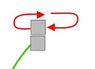 step 5 - Move out the bead and return through it again.