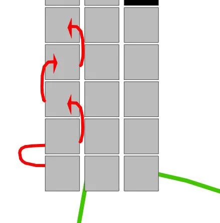 step 10 - Work the tails on the silver end by moving back and forth through only one strand of silver beads. Work your way up to the black beads then move across the rows. Use Half Hitch Knots to secure the thread. Cut off the excess.