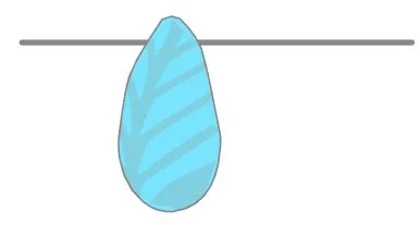 step 1 - Cut 22 gauge wire to measure 7.50”. Insert the bead onto the wire at 4”. 