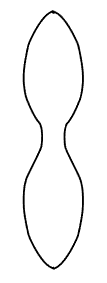 step 3 - Extend the mid section of the figure eight to measure .25” across. Blend the lines with the original drawn lines.