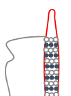 step 10 - Trim the tails to overlap each other about 1/8”. Continue wrapping, enclosing the two frame ends in the wrap.