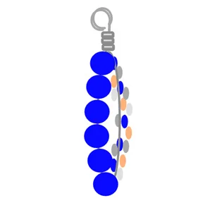 step 11 - Side View Use round nose pliers to shape the wire tails into a loop. Bend and reposition all the beads where necessary to create an attractive shape for your pendant.