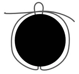step 4 - One at a time, bring the two wire ends up and around the centerpiece shape to the top of the bead forming a ring.