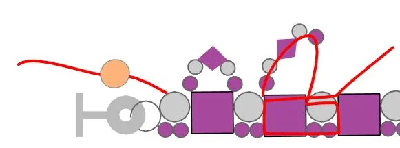 step 10 - Add another set and continue working across the strand, adding sets and always securing the work by passing through the previous Tila bead as in step 9.