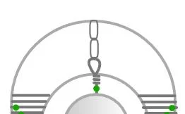 step 10 - Open the top chain link and attach it to the large ring.