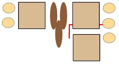 step 4 - Move up through the bottom holes of the Tila bead in row one and the seed bead.