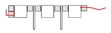 step 2 - Add another seed bead to start the second row. Move up to the seed bead in row 1.