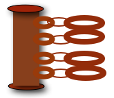 step 10 - Finish by adding 4mm copper jump rings to the bracelet ends. Add one to each of the end links. Attach the jump rings to a four strand slide clasp.