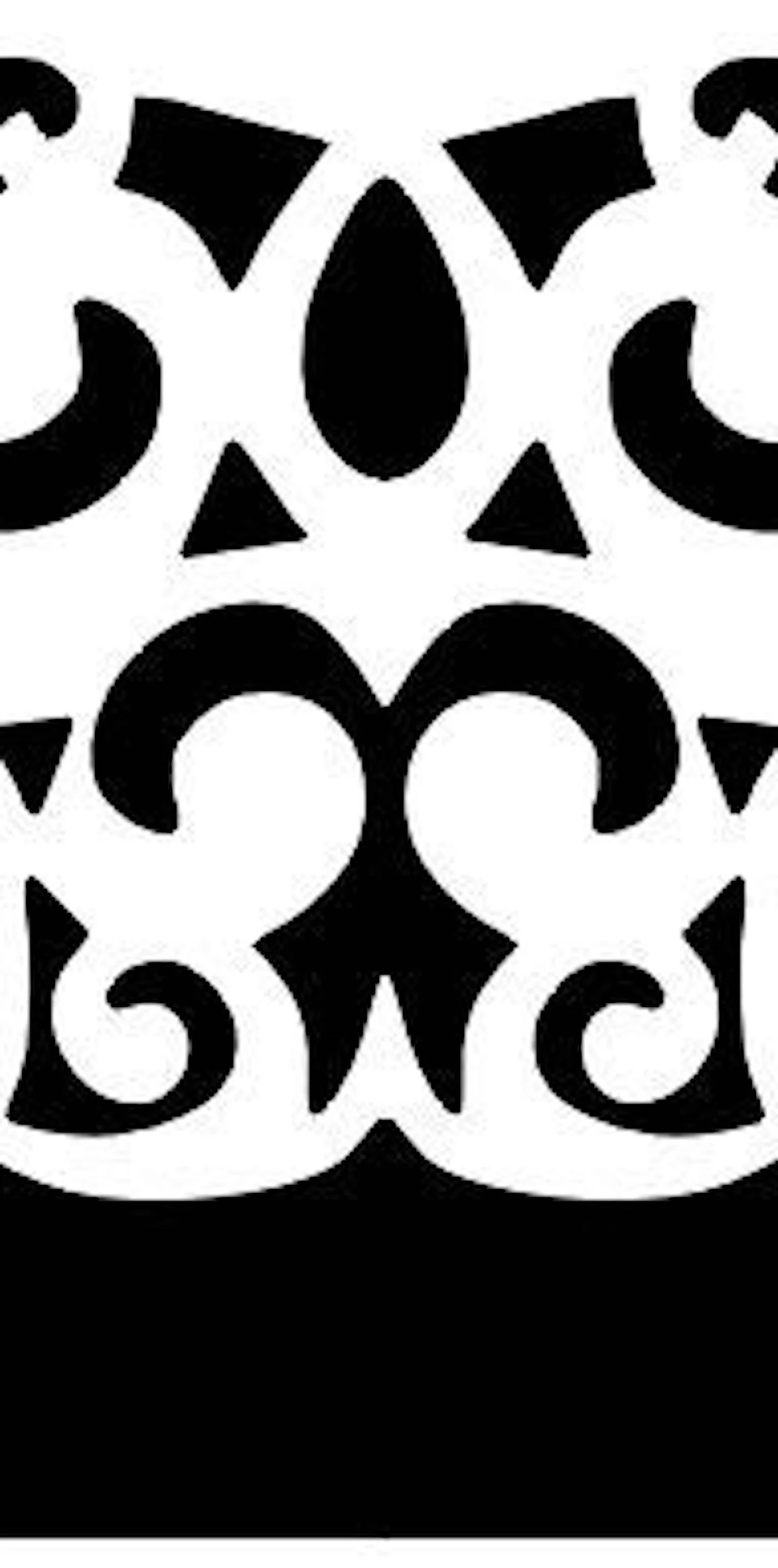 step 3 - When the correct edges of the stencil are joined they form a complete design in the center of the sweater without gaps.