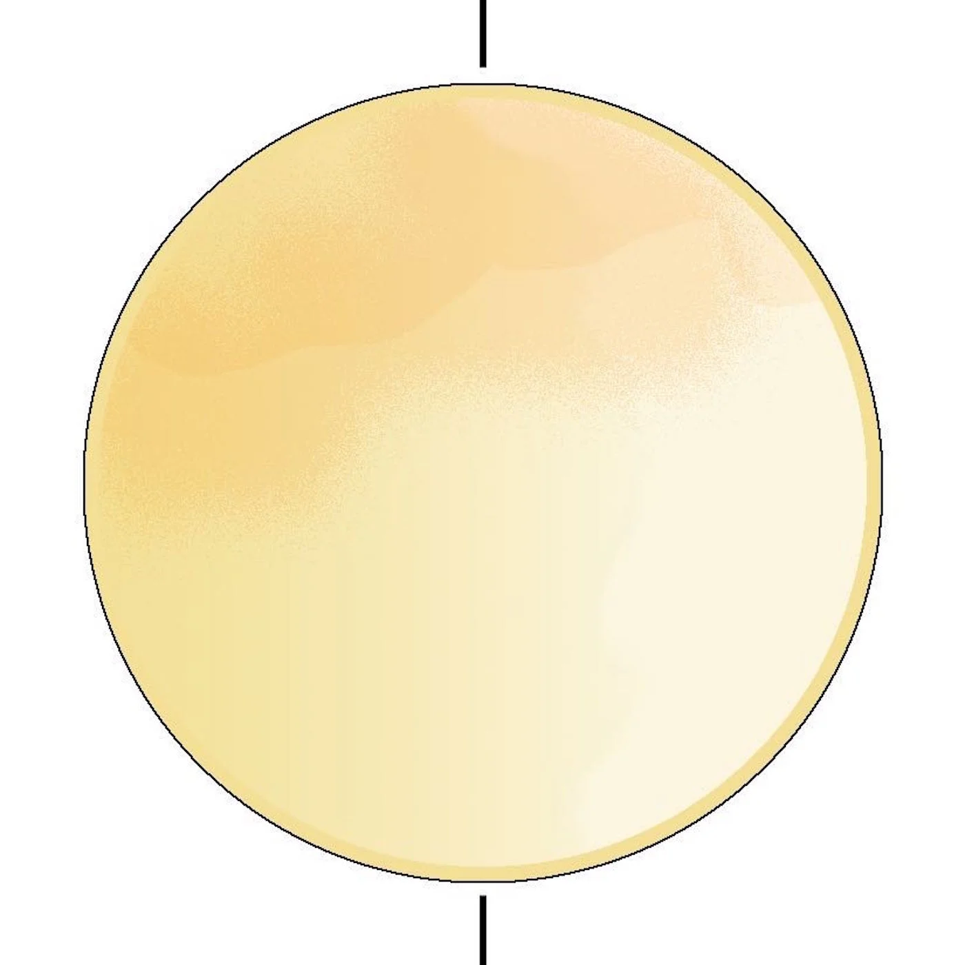 step 5B - The paper towel will create a subtle and uneven mask between the light yellow and the brighter yellow paint in the moon. When dry, dust one quarter of the open area lightly with Mango Tango to create a harvest moon effect.