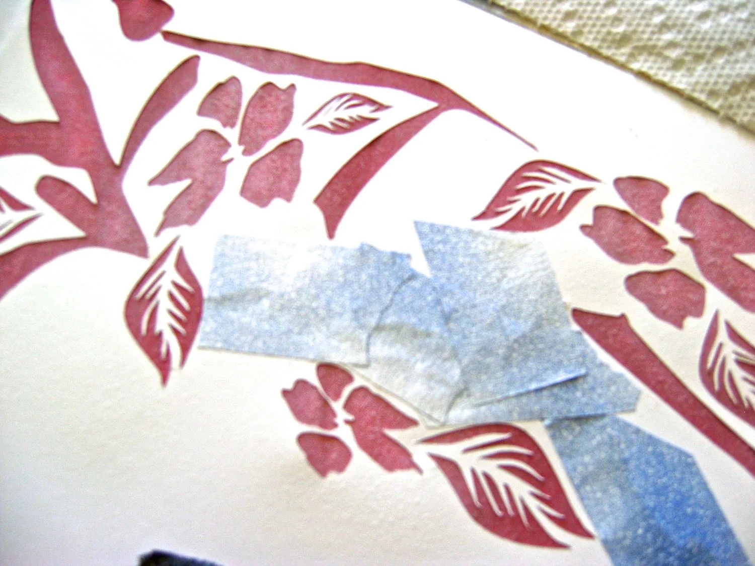 step 5 - Spray all the open areas with White Wedding paint. 