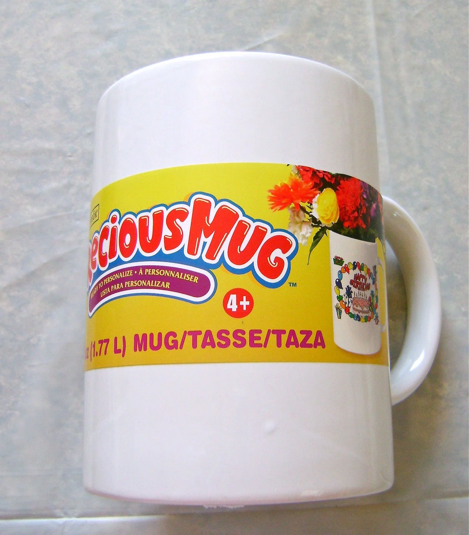 step 1 - Remove the label from the mug and any adhesive that may remain.