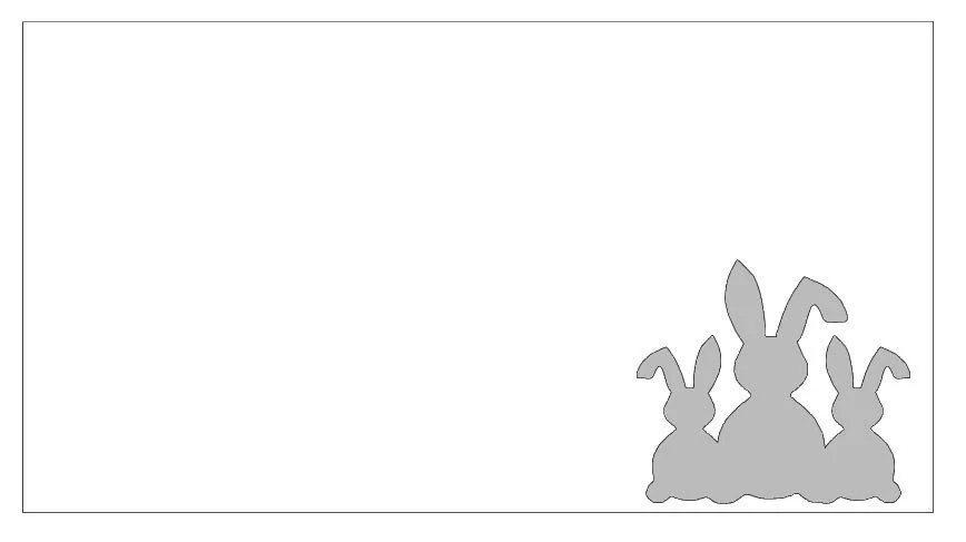 step 2 - Hand Embossing (You'll find Curio Embossing at the bottom of this page.) Print the the bunnies and the double border on card stock. Cut out the bunnies image and the outside border line with a craft knife.