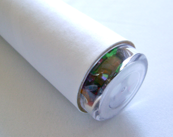 step 9 - Insert the container into the end of the tube. The size of the container fits the tube perfectly.