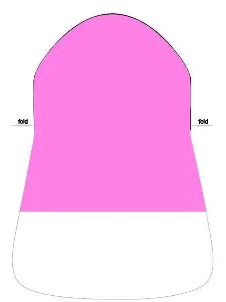step 2 - Glue the blank side of the lining “B” to the blank side of the purse back“A” matching the edges of the flap.