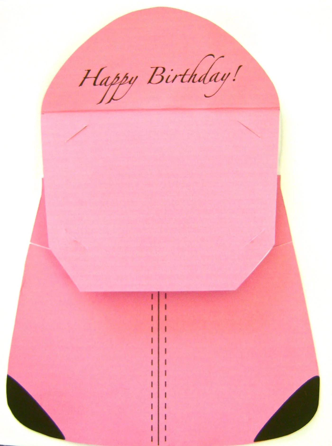 step 6 - Fold the printed card holder “C” on the line indicated. Apply glue to the blank side of “C" above the fold line and along the curved edges. Press the glue side to the printed side of the lining.