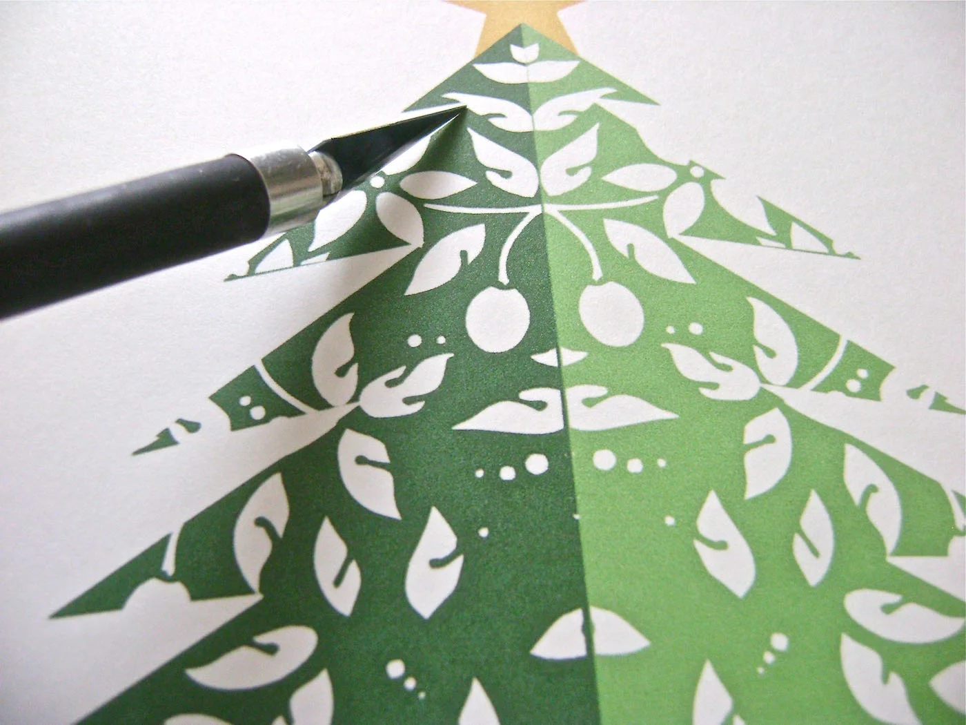 step 1 - Free Standing Trees You will need three printouts for each tree. Print out the image at the size you want on three card stock pages. The image will be positioned in the same place on each page. Once they are printed, you can stack them and cut out the image through all layers with a craft knife. Silhouette users can import the printouts and trace them to create cut files.