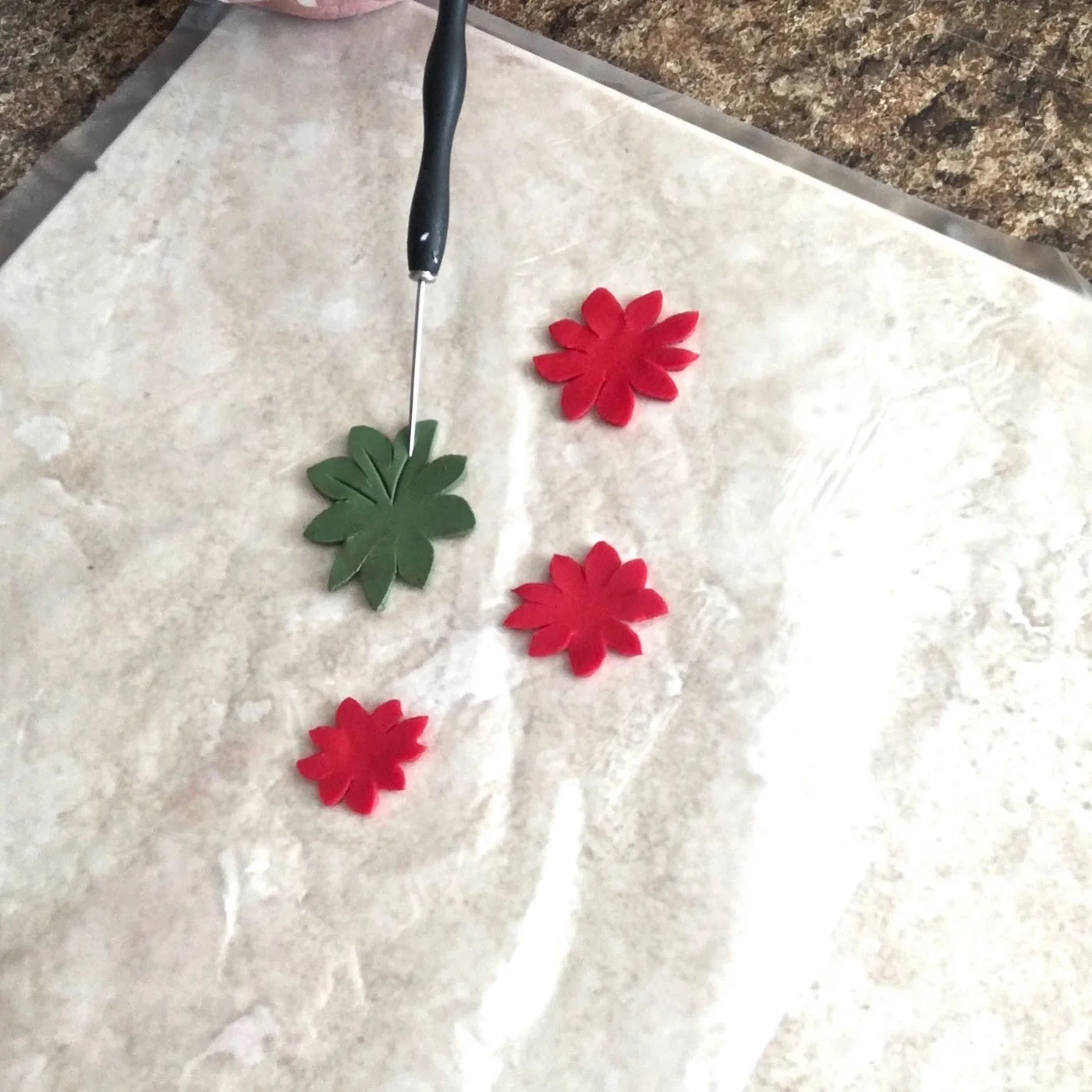 step 4 - Create veins on all the shapes with a fine tip sculpting tool.