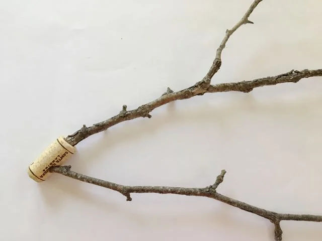 step 20 - The glued branches should be at about a 30–degree angle to each other.