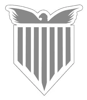 step 1 - Download and print out the eagle template on card stock. With a craft knife, cut out the gray shapes and the outline to create a stencil.