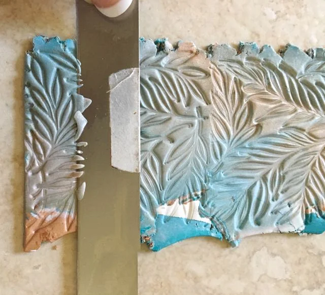 step 7 - Skim across the raised surfaces with a tissue blade.