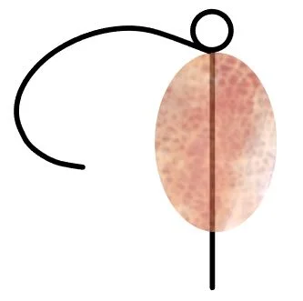 step 7 - Place a Sharpie or other round object in the bend and wrap the wire around it to create a loop.