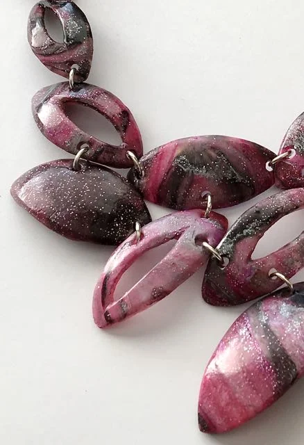 Before adding round silver beads.