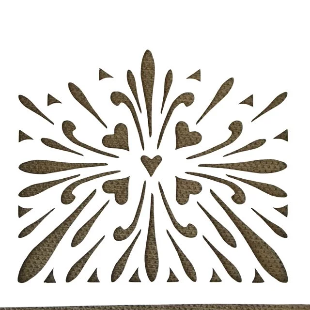 step 1 - Print out the template on card stock and cut out the shapes with a craft knife. If you have a stencil cutting machine, download the Silhouette cut file or SVG file.