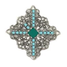 step 12 - Continue the beading by returning the needle to the center on the backside of the metal and adding two diagonal seed beads between each horizontal and vertical sets of beads. 
