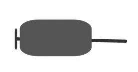 step 7 - To attach a clasp to the end cap on the other end of the cord, insert a nail head wire into the cap opening. Pull it through, leading it out the opposite small hole. (The head should rest inside the cap.)