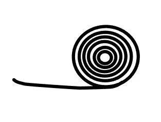 step 10 - Create the bun by wrapping 24 gauge wire. Grasp the end with round nose pliers to start the center. Grasp the curled wire with needle nose pliers and turn the pliers while holding the wire until you have a flat spiral. Attach it to the side of the head by wrapping the end of the wire around the 18 gauge wire three times. Cut off the excess.