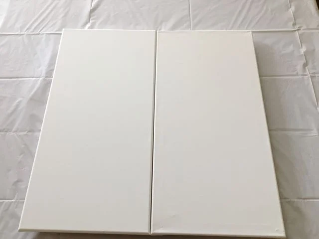 step 5 - Align the canvases side by side to create one continuous painted image.