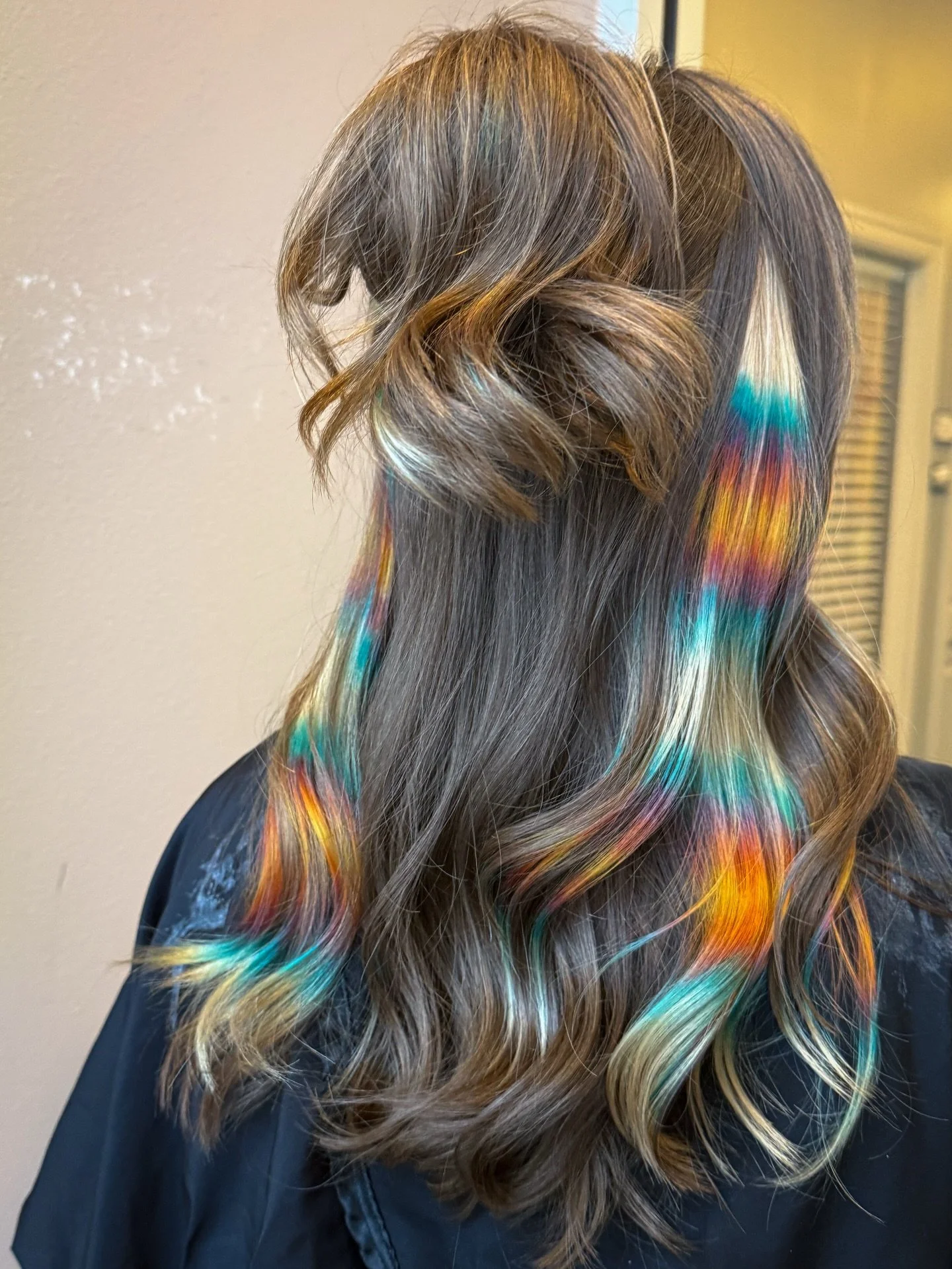 I am always so inspired when people bring me inspo like @k.s.colors work. Stuff like this helps bust through the burn out of being behind the chair for 15 years. 
Originally we were going to do a full headband placement but we opted to start with som