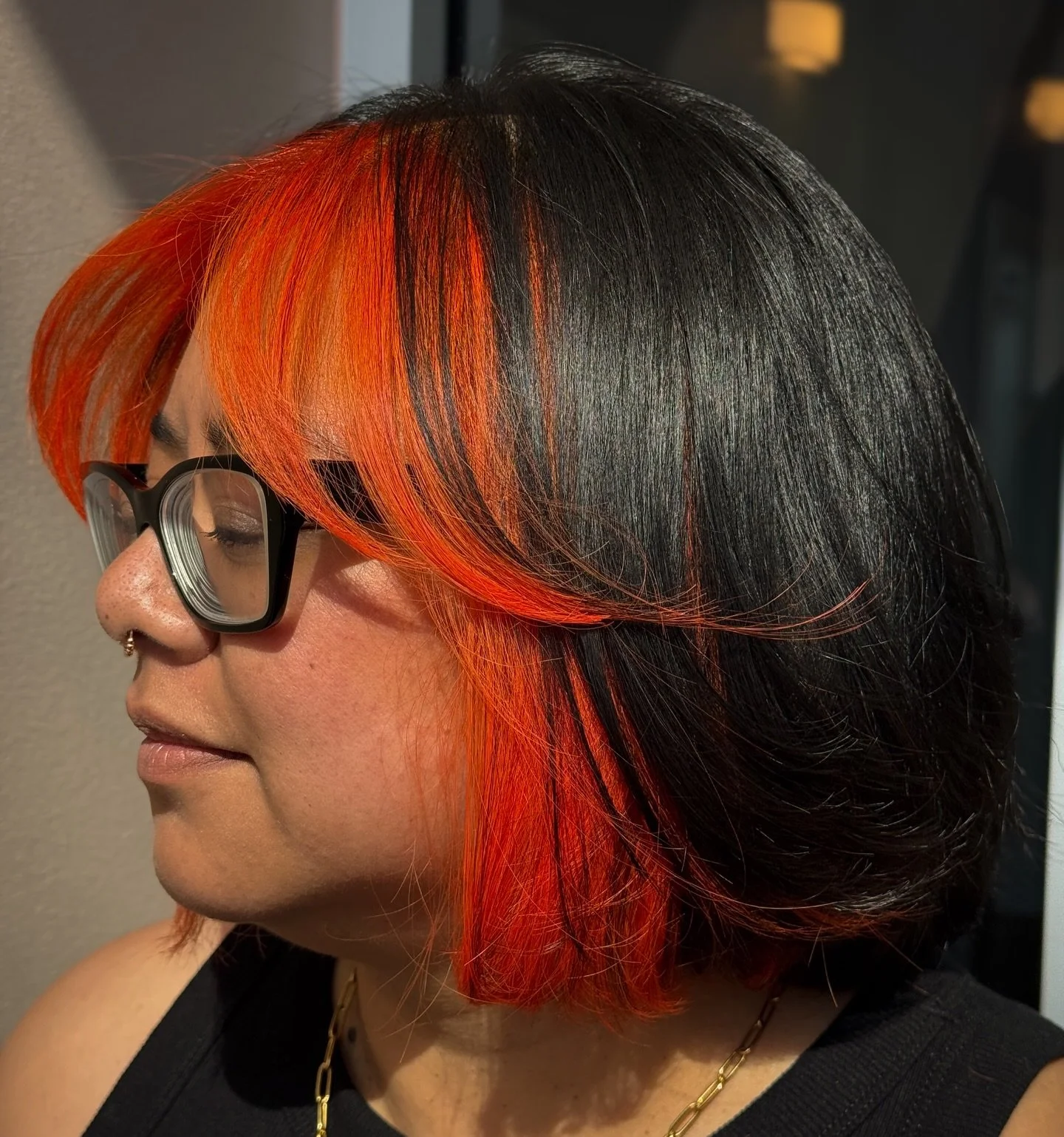 Electric coral on @abbyarmada.jpg 

So so psyched to make this face frame bright again 🧡🥲
I&rsquo;m booked well into the summer already but there are sporadic spots available before then. 

Keep your eye on my story for any openings and as always f