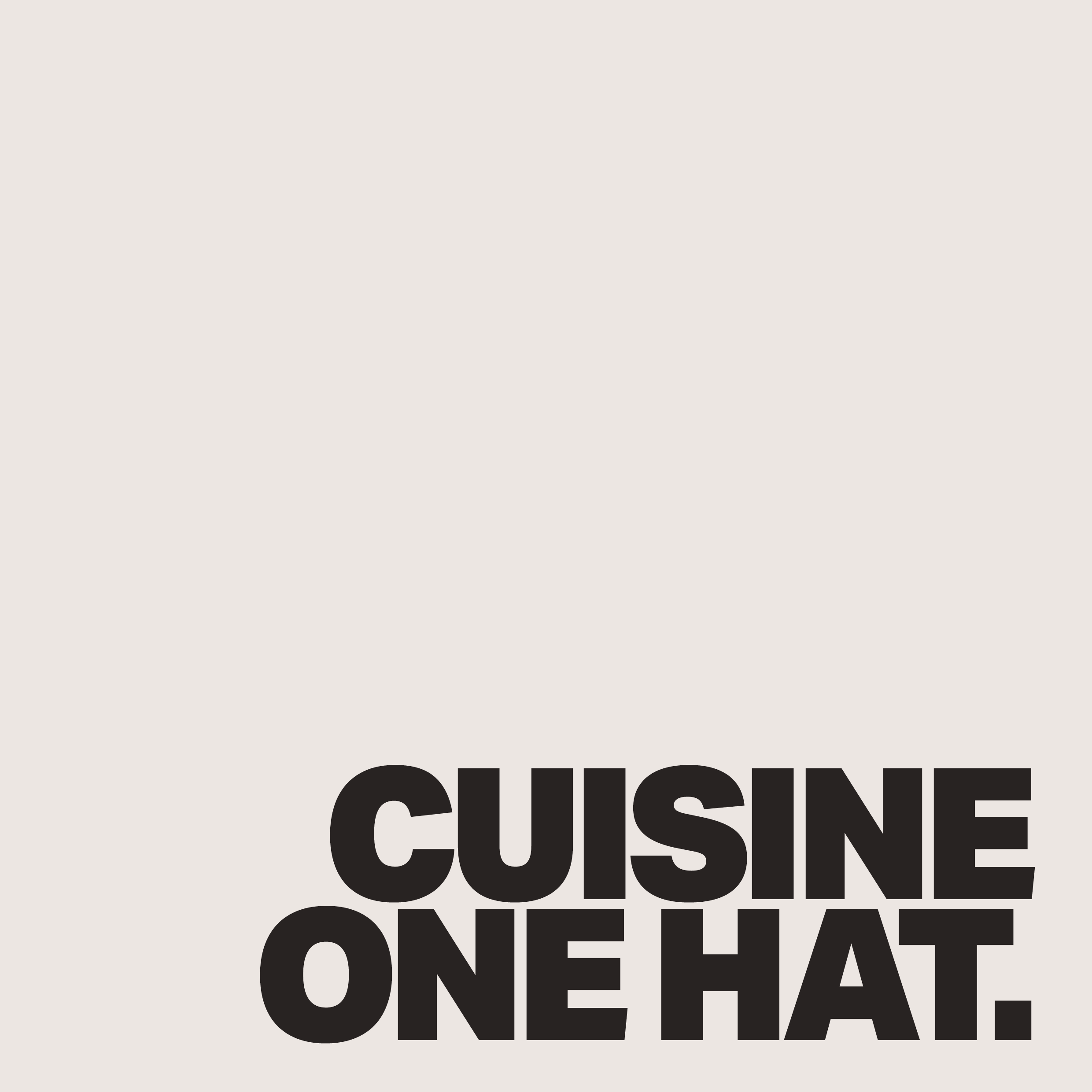 Awarded Cuisine One Hat