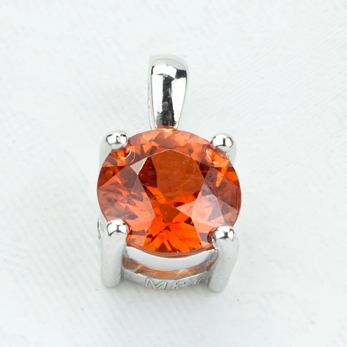 Gold Orange Garnet Pendant