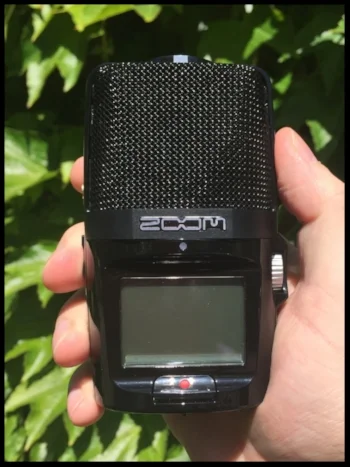 The Zoom H2n recorder. Small but powerful!