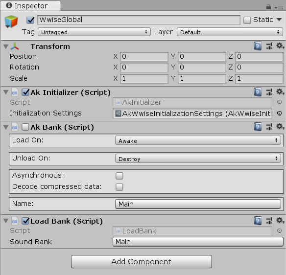Comparing the differences between my LoadBank script and the Ak Bank one helped me to identify that I was initialising the load-in of Ak Ambient emitters incorrectly.