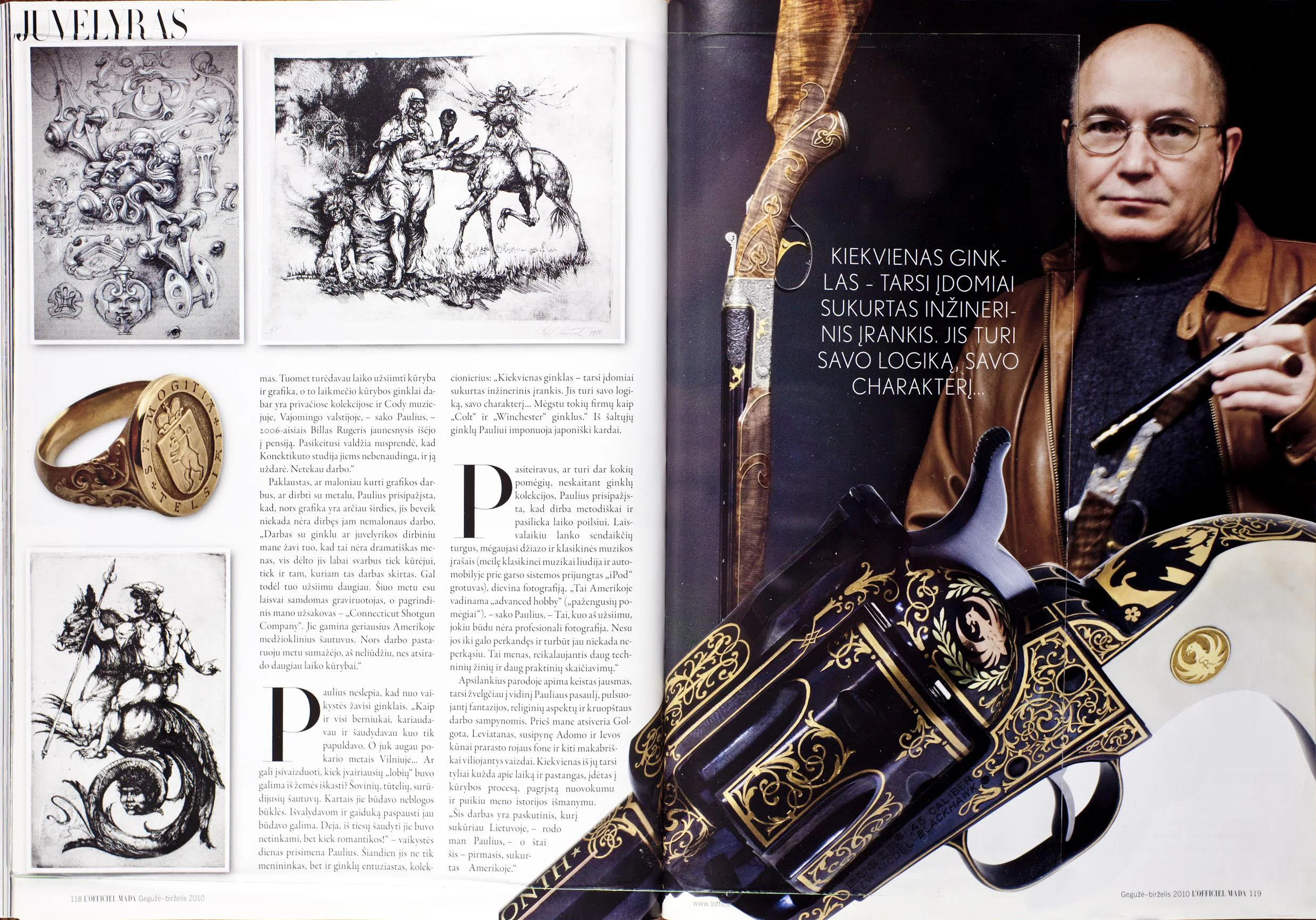 L'Officiel Lithuania | May/June 2010 Translation: "Paul Lantuch: A Perfect Blend of Concept and Craftsmanship"